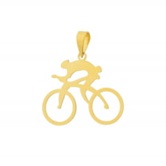 Pingente Ouro 18k Ciclista (4cm)